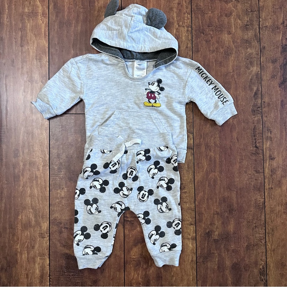 Disney Baby Mickey Mouse hoodie and sweatpants outfit - 6-9 months